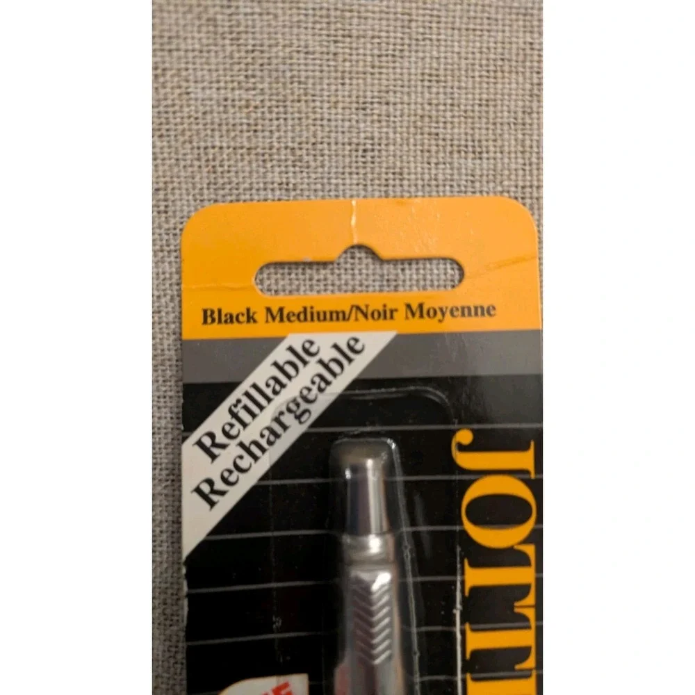 Vintage Deadstock Black 90s PARKER JOTTER BLACK INK Medium Ballpoint Pen USA NIP